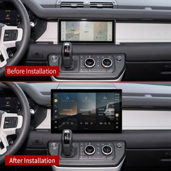 Range Rover Defender 2020-2023  PIVI System Upgrade with Qualcomm 668s  Otca core  13.3'' Android13.0  Multimedia Navigation Headunit With Carplay  Google Map  Spotify Google Playstore 