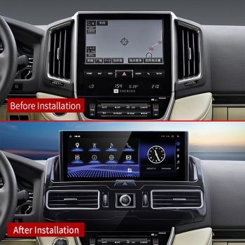 Toyota Land Crusier 2016-2020 High Edition  Replaced with 12.3'' Android12.0  Multimedia System Build in wireless Carplay & Andorid Auto , google Map  