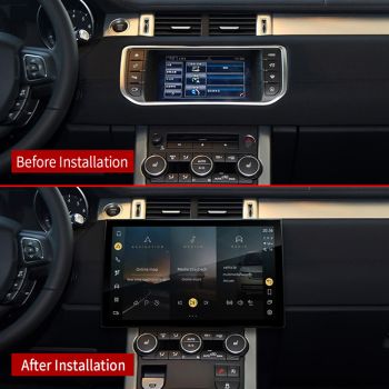 Range Rover Evoque  (Bosch System) 2013-2016  Upgrade with Qualcomm 668s  Otca core  13.3'' Android13.0  Multimedia Navigation Headunit With Carplay  Google Map  Spotify Google Playstore 