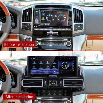 Toyota Land Cruiser  2007-2015 High Edition  Replaced with 12.3'' Android12.0  GPS Radios  Navigation Google Map  Carplay & Andorid Auto (TYPE B ) 