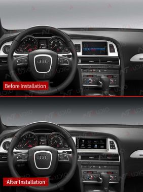 Audi A6  2005-2009 (Stand with Fiber box )  Android11.0  Multimedia System Build in Carplay and Android Auto Google Playtore Store  